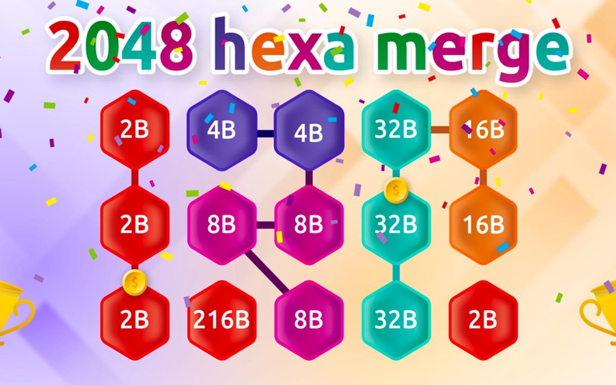 2048 Hex Chain Merge - free online Math game on Casivu