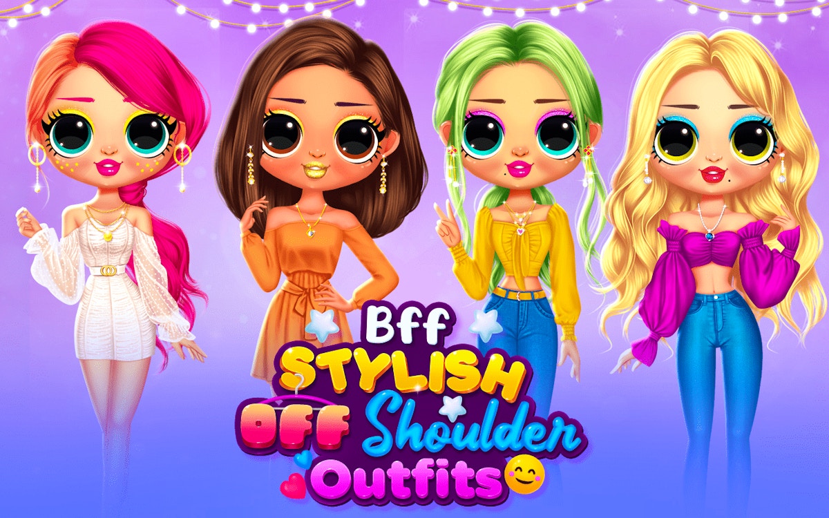 Bff Stylish Off Shoulder Outfits - free online Hair Salon game on Casivu