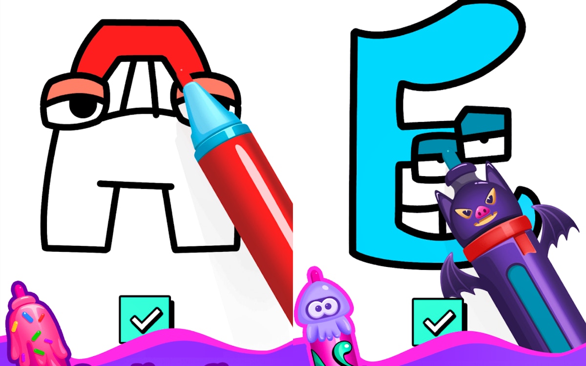 Draw and Color the Alphabet Letters - free online Coloring game on Casivu